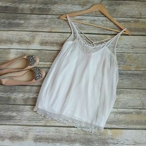 Last chance! Cynthia Steffe white chiffon tank top blouse